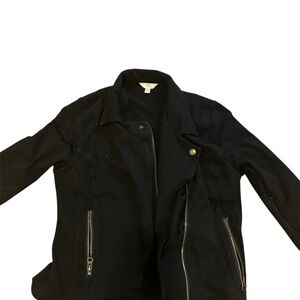 Elegant Black Jacket with Gold Accents